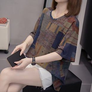 純棉短袖 夏裝 新款 加大碼 T恤女200斤胖mm遮肚子顯瘦百搭打底上衣女