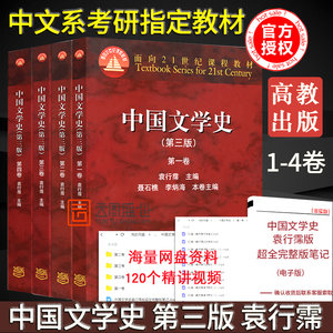 【现货正版】中国文学史第三版袁行霈二三四卷全套中国文学史袁行霈全套4册大学中文系考研教材中国文学史考研教材