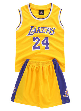 儿童科比24号球衣男女童春秋冬篮球服4件套长袖训练服Kobe Bryant