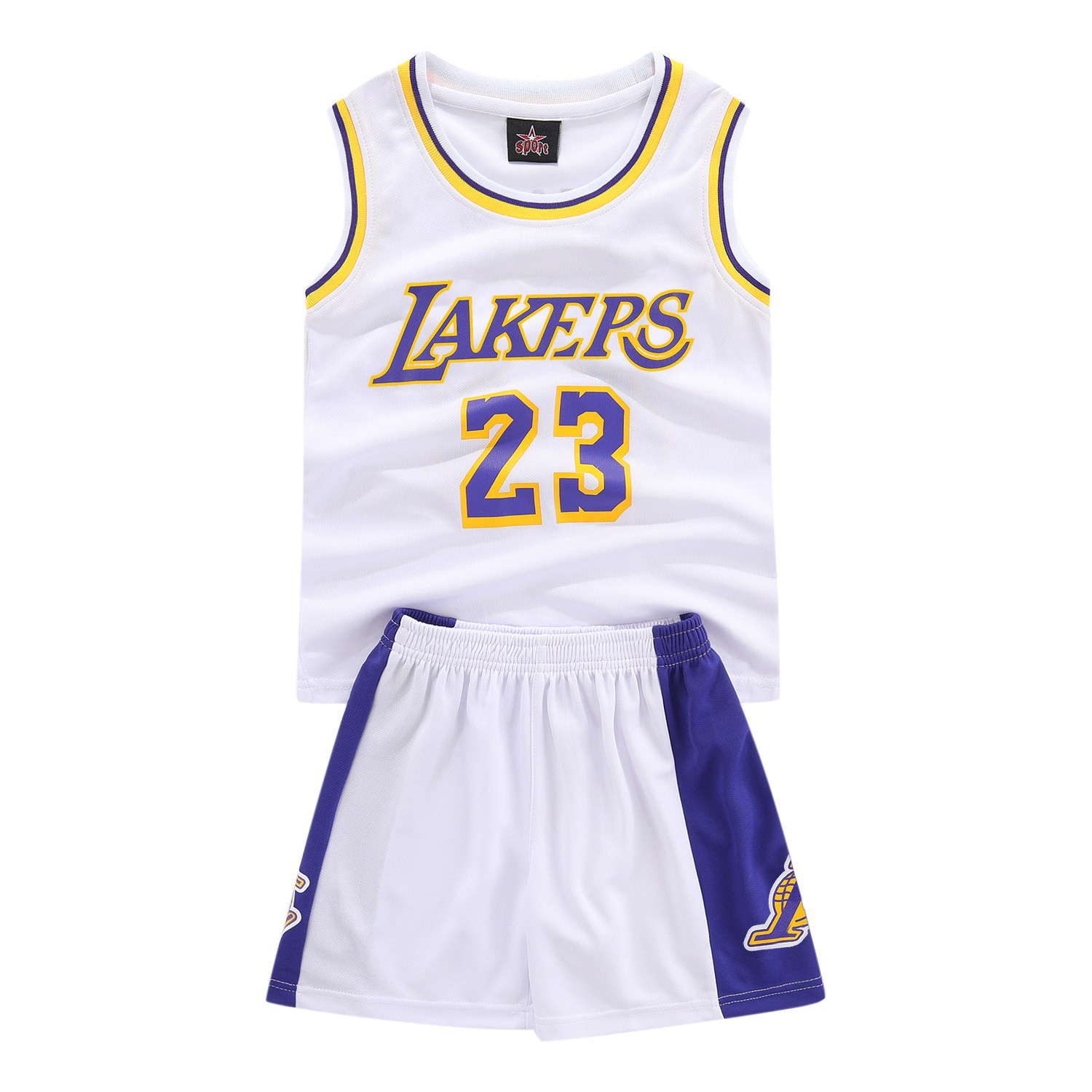 詹姆斯23号球衣儿童成人篮球服套装男女童速干训练服James jersey