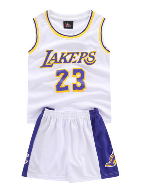 詹姆斯23号球衣儿童成人篮球服套装男女童速干训练服James jersey