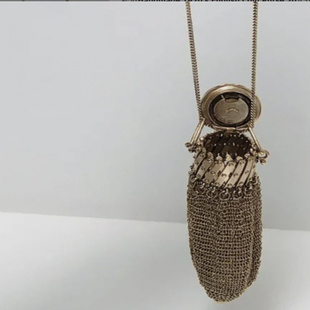 跨境新品金属1920 年代英国零钱包复古银币金属网眼袋个性化礼物