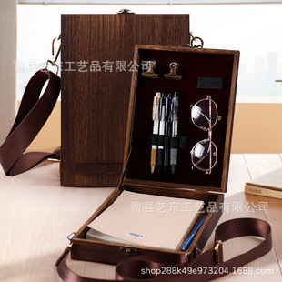 Writers Messenger Wood Box作家信使木盒 木质公文背包 中式挎包