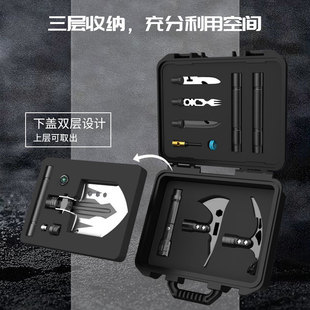 户外多功能工兵铲套装冰镐开山斧组合露营兵工铲折叠野外钓鱼工具