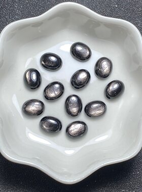 清仓处理！天然金运石戒面椭圆裸石DIY绕线镶嵌戒指项链吊坠耳钉