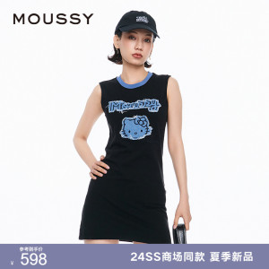 MOUSSY x Hello Kitty 2024夏季新品甜辣包臀连衣裙010HSQ01-4101