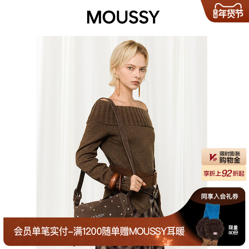 MOUSSY 2025冬季新品复古辣妹风可调节腋下包女028IAA56-1013,服饰配件/皮带/帽子/围巾,其他配件,淘宝优惠券,粉丝福利购,淘宝优惠卷