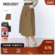 MOUSSY2026早春新品 文艺复古风高腰A字简约半身裙女028IAB31 1032