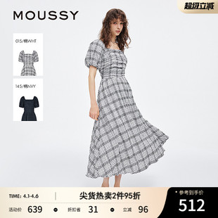 法式 新品 春季 0771 纹泡泡袖 连衣裙女028ISZ33 田园风格 MOUSSY