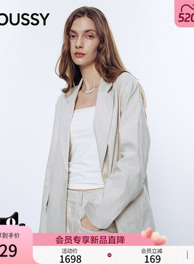 MOUSSY 2026春季新品通勤休闲风简约宽松西装外套女031JSA30-1002