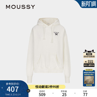 蝴蝶刺绣印花多色连帽卫衣女028ISZ90 新品 0051 春季 MOUSSY