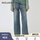 春季 女010HS711 新品 破洞设计宽松直筒牛仔裤 0470 个性 MOUSSY
