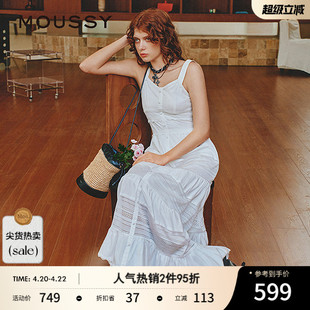 MOUSSY 春季新品波西米亚风度假吊带连衣裙女028ISZ33-1301
