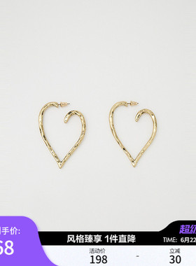 MOUSSY 2026春季新品甜美俏皮百搭爱心耳环耳饰品010IA356-7611