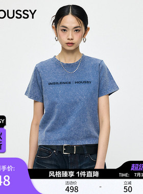 MOUSSY× INSILENCE联名 2026夏季新品复古做旧T恤010JSF01-5951