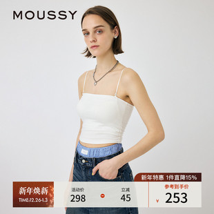 2025秋季 010IA180 新品 吊带衫 3721 简约纯色肩带可调节修身 MOUSSY