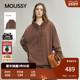 MOUSSY 1034 休闲慵懒风oversize连帽卫衣女028IAA90 冬季 新品