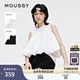 028IAA30 MOUSSY 纯色圆领衬衫 甜美褶皱蓬蓬无袖 1010 早春新品