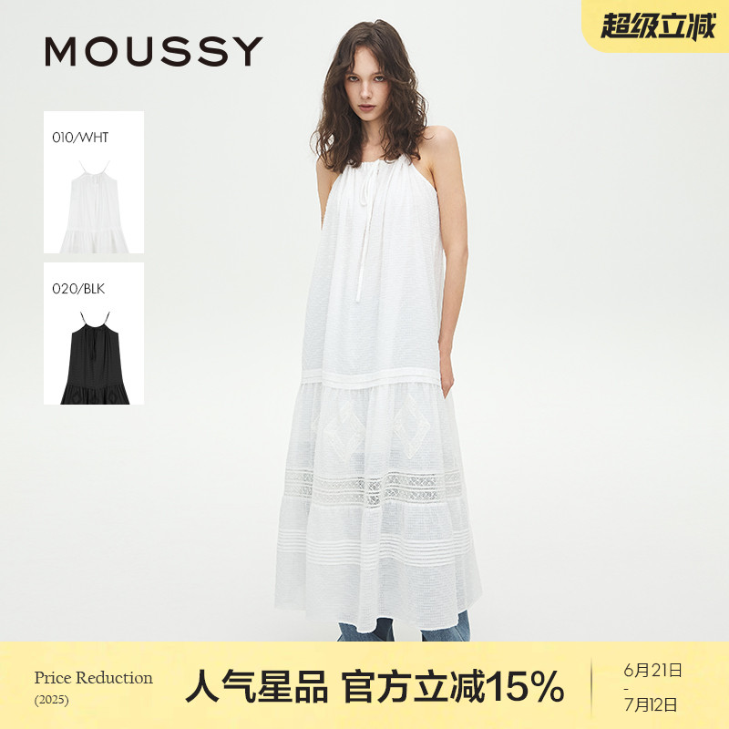 法式复古拼接蕾丝裙   A型时尚圆领无袖