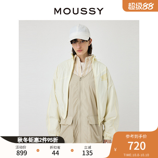MOUSSY山系户外风拼色夹克外套
