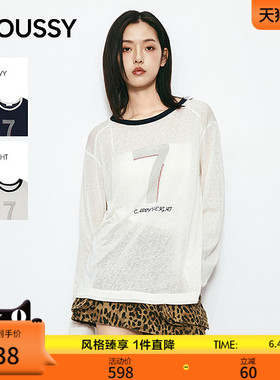 MOUSSY 2026春季新品美式街头字母印花薄款长袖028JSA90-1065
