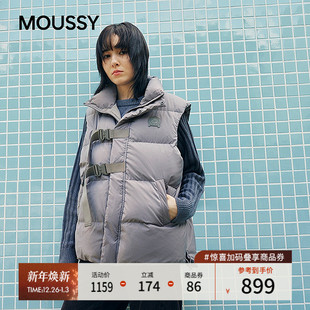 城市运动风绑带设计羽绒马甲女028IAC30 新品 1084 2025秋季 MOUSSY