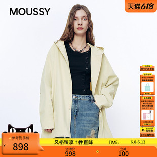 MOUSSY 2026春季新品慵懒休闲风oversize连帽夹克028JSA30-1031