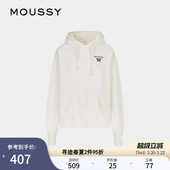 蝴蝶刺绣印花多色连帽卫衣女028ISZ90 新品 0051 春季 MOUSSY