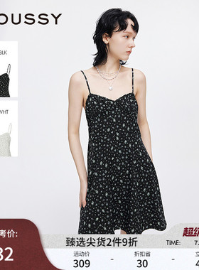 MOUSSY 夏季新品波嘻风茶歇裙碎花吊带连衣裙女028ISA33-1004
