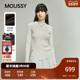 031IAA70 MOUSSY 1791 温柔淑女风斜纹开叉修身 针织衫 冬季 新品