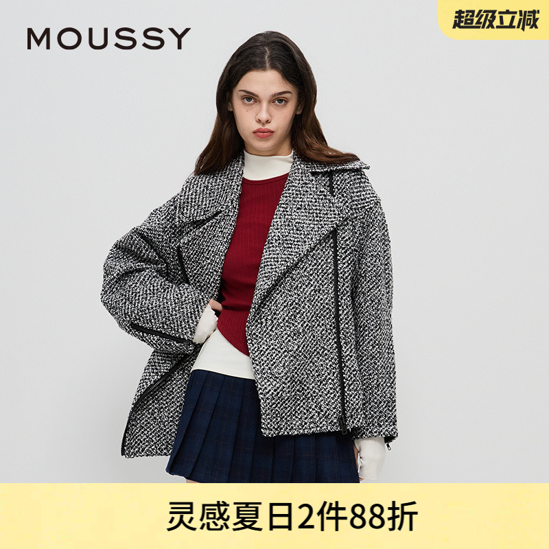 粗花呢外套老钱风MOUSSY