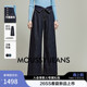 010IAA11 复古高腰排扣慵懒随性阔腿牛仔裤 8361 春春新品 moussy