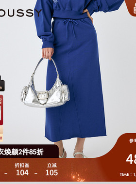 MOUSSY 2025春季新品联名款城市运动风卫裙半身裙女028ISQ91-1141