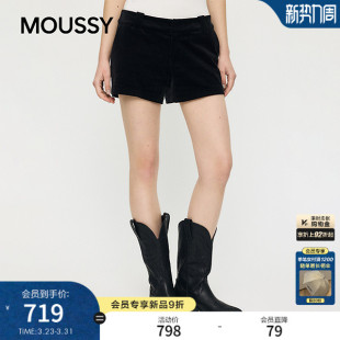 2026春季 女010IA331 新品 短裤 6261 辣妹风纯色休闲直筒修身 MOUSSY