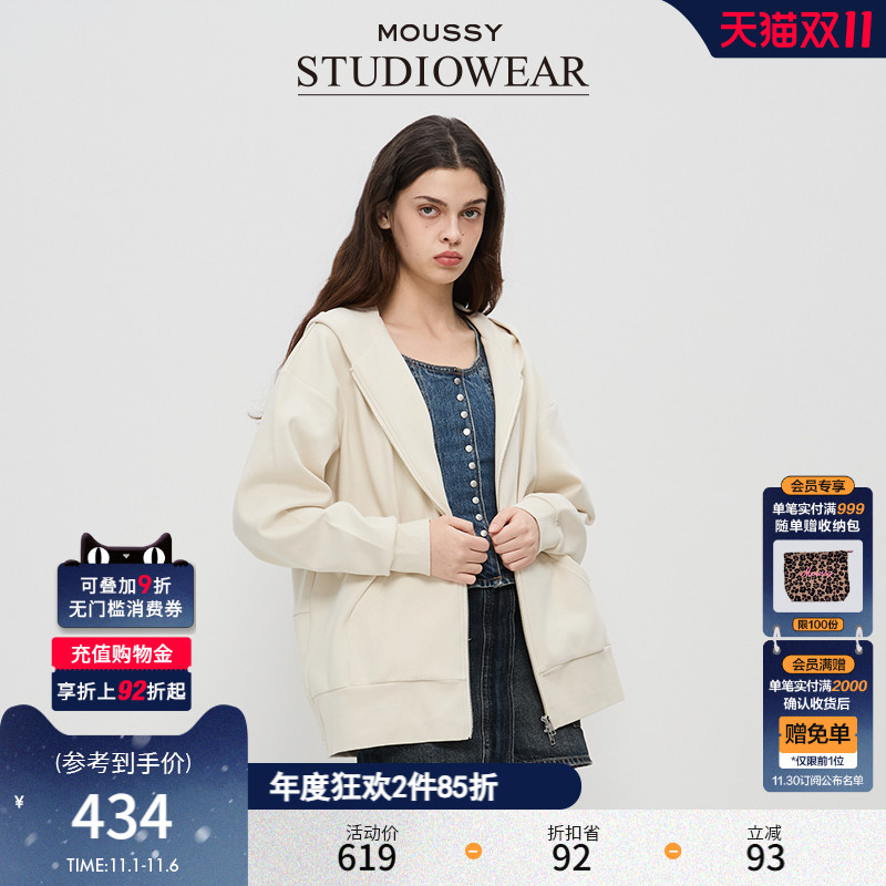 拉链连衣帽MOUSSY美式