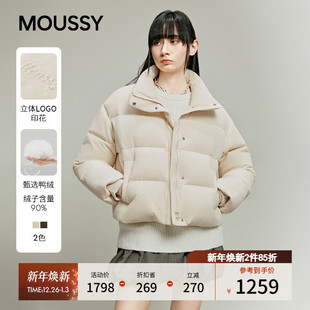 90羽绒服028IAZ30 MOUSSY 保暖简约立领直筒短款 新品 2831 2025冬季