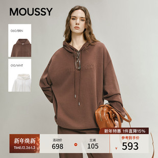 休闲慵懒风oversize连帽卫衣女028IAA90 新品 1034 2025冬季 MOUSSY