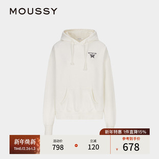 蝴蝶刺绣印花多色连帽卫衣女028ISZ90 新品 0051 秋季 MOUSSY