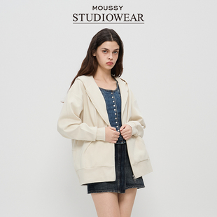MOUSSY x STUODIOWEAR 秋季新品美式卫衣连帽外套028HAA90-11