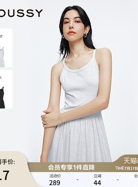 MOUSSY 夏季新品休闲慵懒风长款针织背心连衣裙028ISZ83-1231