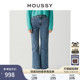 复古高腰修身 新品 微喇牛仔裤 马蹄裤 1730 MOUSSY 010GAA12 春季