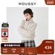 MOUSSY 0111 女028HSZ70 新品 日系慵懒感翻领半拉链软糯通勤针织衫