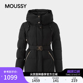 连帽腰带收腰90保暖羽绒服女028JSC30 新品 1048 2026春季 MOUSSY