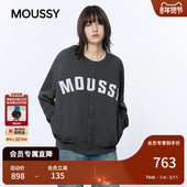 MOUSSY 1039 复古字母logo撞色卫衣外套028IAA90 2026早春新品 美式