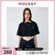 POLOT恤女010GSL90 0740 MOUSSY 通勤风条纹设计宽松短袖 夏季 新品