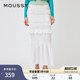 优雅温柔风木耳边半身裙女010HSS30 MOUSSY 法式 新品 1320 夏季