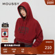 秋季 新品 日系复古风做旧短款 MOUSSY 连帽卫衣女028HAZ90 1841