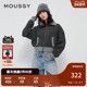冬季 新品 美式 MOUSSY 休闲贴布刺绣运动卫衣外套028HAZ90 1471