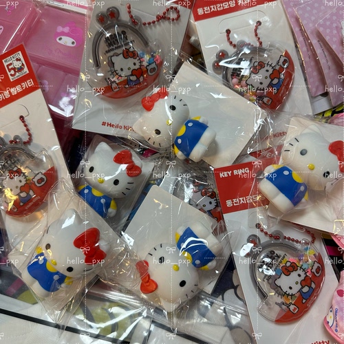 现货 韩国采购 三丽鸥kitty50周年限定周边 指偶公仔摆件挂件吊饰