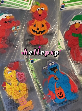 国内现货 芝麻街elmo饼干怪果冻贴无痕窗贴玻璃贴镜面贴 可反复贴